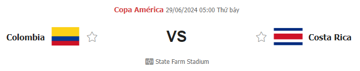 Nhận định bóng đá Colombia vs Costa Rica, ngày 29/6